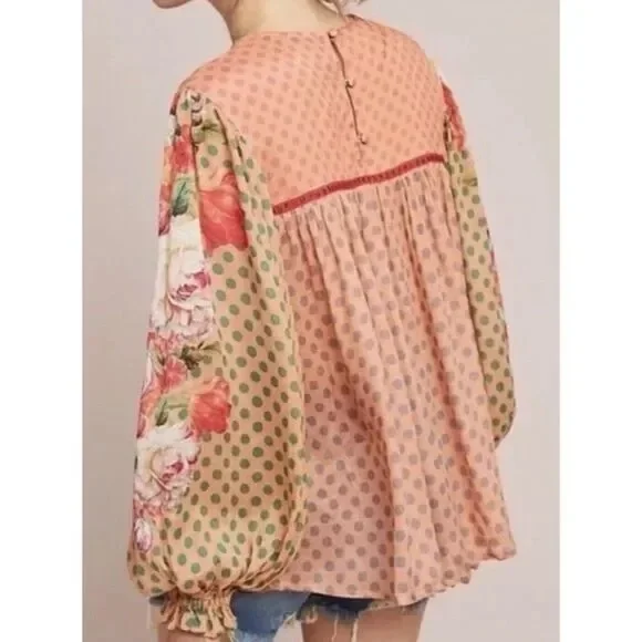 Anthropologie Blank London Miranda Peasant Blouse, Multicolor - XS - Picture 3 of 10